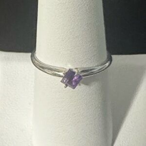 Amethyst Gemstone with Sterling Silver Setting